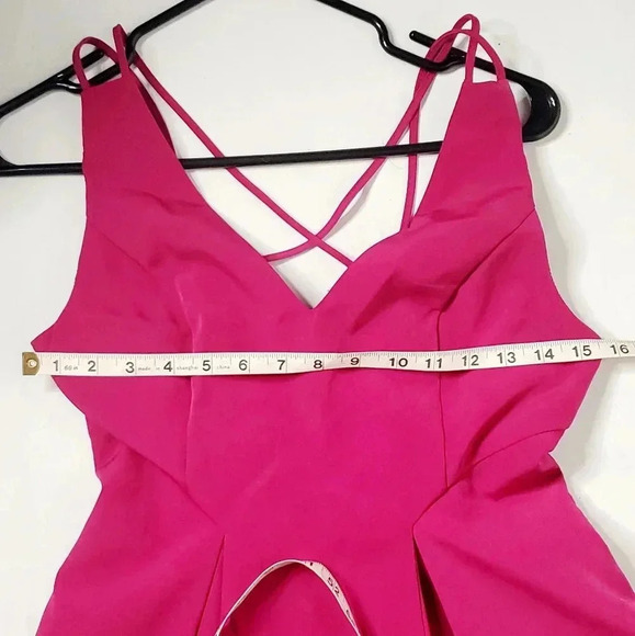 TopShop Majenta Inverted Flared Formal String Sleeveless Dress Sz 6 Nwt - Picture 6 of 9